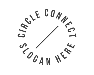 Circle - Minimal Circle Line Text logo design