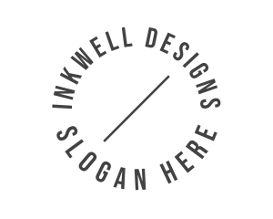 Stationery - Minimal Circle Line Text logo design