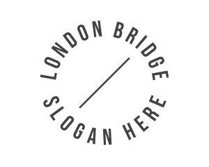 London - Minimal Circle Line Text logo design