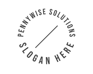 Budget - Minimal Circle Line Text logo design