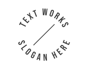 Text - Minimal Circle Line Text logo design