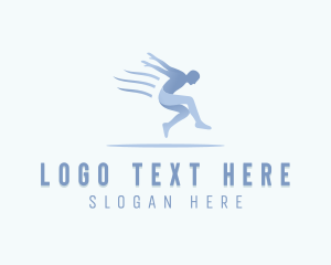 Discus Throw - Long Jump Athlete logo design