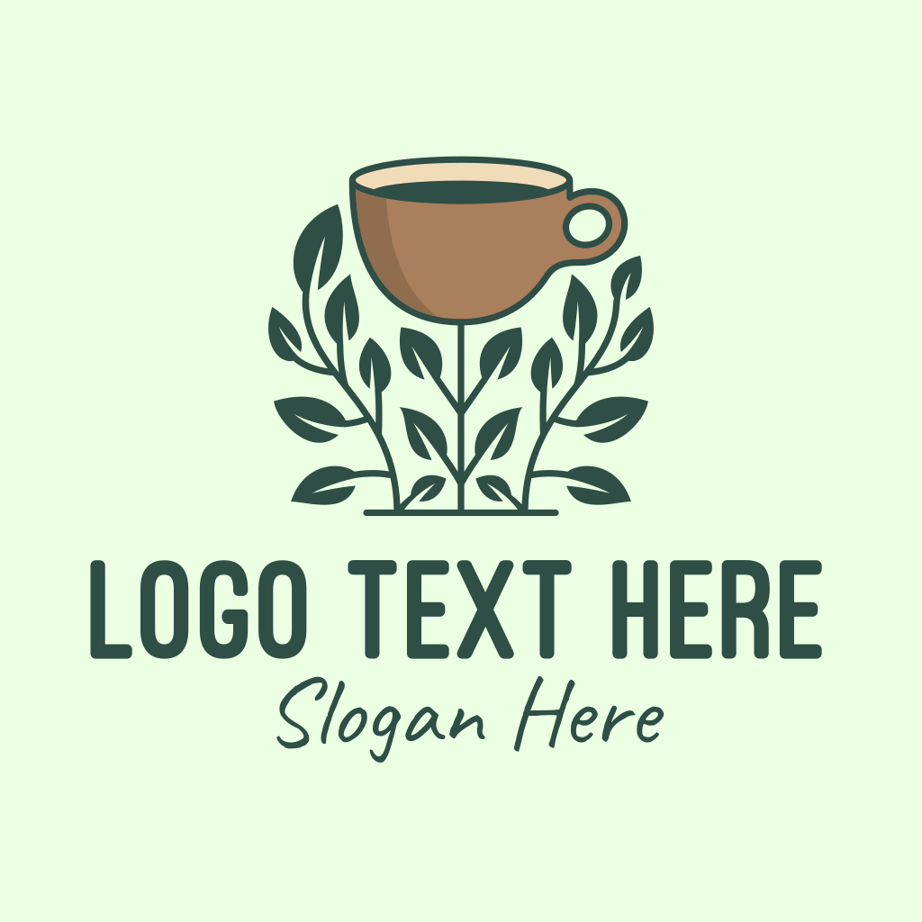 Coffee Cup Plant Logo | BrandCrowd Logo Maker