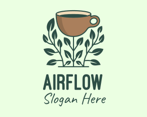 Coffee Cup Plant logo design