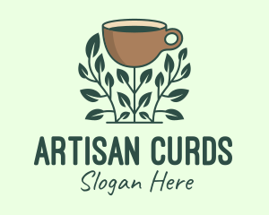 Coffee Cup Plant logo design