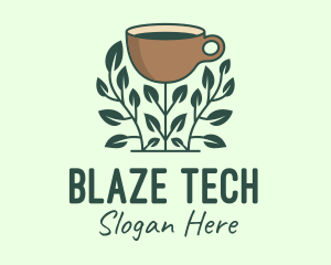 Coffee Cup Plant logo design