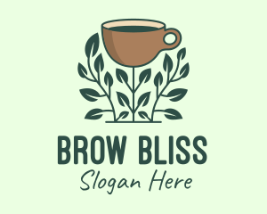 Coffee Cup Plant logo design