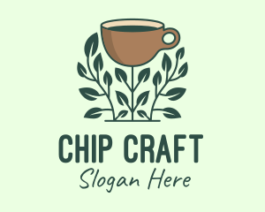 Coffee Cup Plant logo design