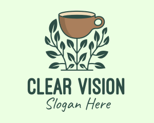 Coffee Cup Plant logo design