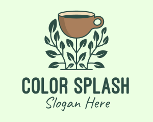 Coffee Cup Plant logo design