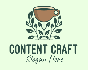 Coffee Cup Plant logo design