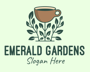 Coffee Cup Plant logo design