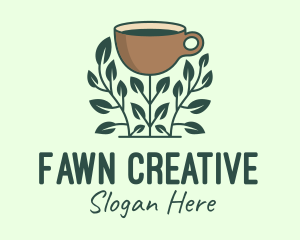 Coffee Cup Plant logo design