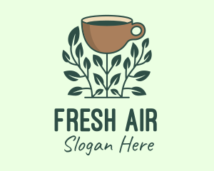 Coffee Cup Plant logo design