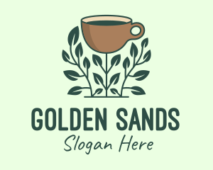 Coffee Cup Plant logo design