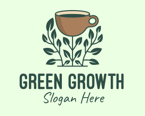 Coffee Cup Plant logo design