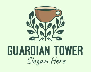 Coffee Cup Plant logo design