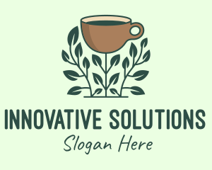 Coffee Cup Plant logo design