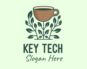 Coffee Cup Plant logo design