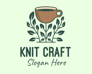 Coffee Cup Plant logo design