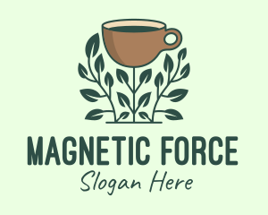 Coffee Cup Plant logo design