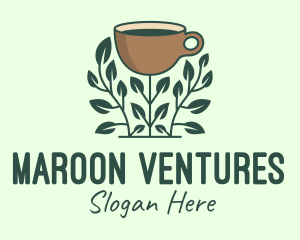 Coffee Cup Plant logo design