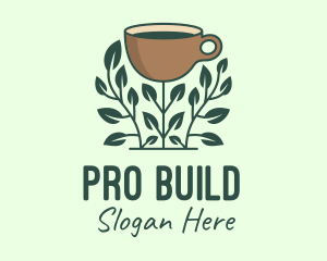 Coffee Cup Plant logo design