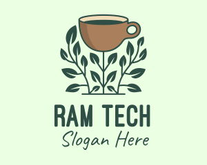 Coffee Cup Plant logo design