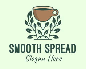 Coffee Cup Plant logo design