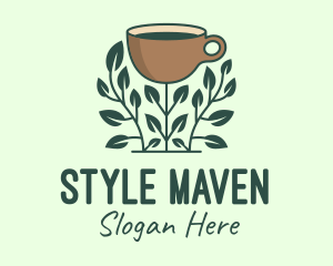 Coffee Cup Plant logo design