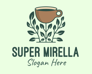 Coffee Cup Plant logo design