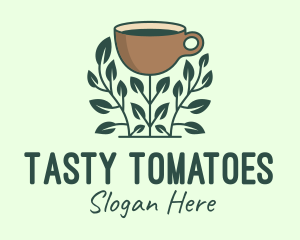 Coffee Cup Plant logo design