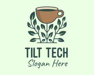 Coffee Cup Plant logo design