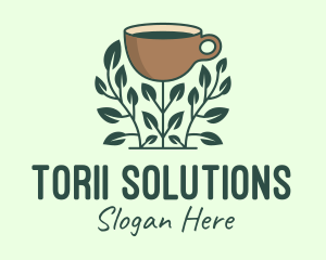 Coffee Cup Plant logo design