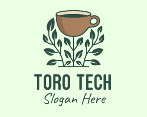 Coffee Cup Plant logo design