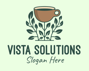 Coffee Cup Plant logo design