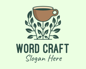 Coffee Cup Plant logo design