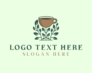 Coffee Cup Plant logo design