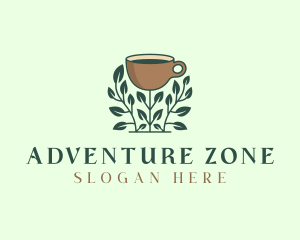 Coffee Cup Plant logo design