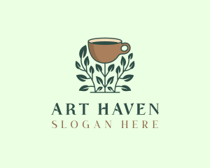 Coffee Cup Plant logo design