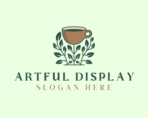 Coffee Cup Plant logo design