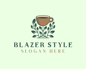 Coffee Cup Plant logo design