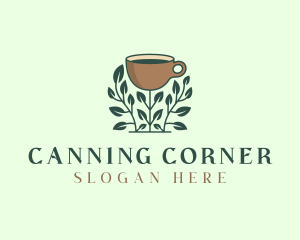 Coffee Cup Plant logo design