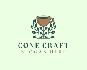 Coffee Cup Plant logo design