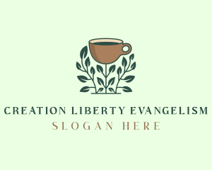 Coffee Cup Plant logo design