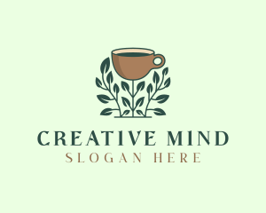 Coffee Cup Plant logo design