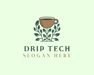 Coffee Cup Plant logo design