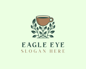 Coffee Cup Plant logo design