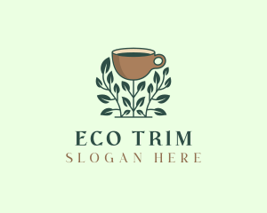 Coffee Cup Plant logo design