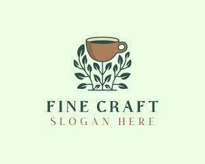 Coffee Cup Plant logo design